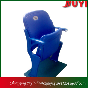 grandstand outdoor seating plastic chair with metal leg arm chair BLM-4671